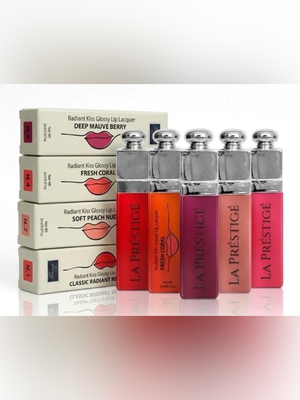 La Préstige Radiant Kiss Glossy Lip Lacquer 2mL — Choose 1